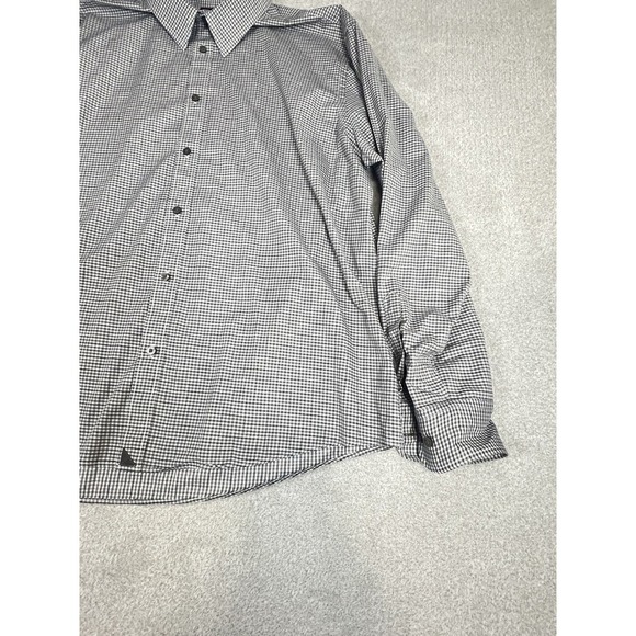 UNTUCKit Men's Frizzante Button Down Shirt Gray‎ Green Black Checkered Size 3XL - Picture 4 of 11